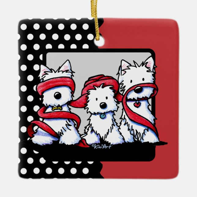 Ingen Evil Westies Vänskap Ornament (Framsida)