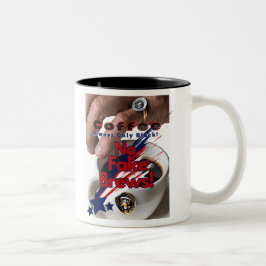 Ingen Fake Brews! Black Coffee Seal of Approval! Två-Tonad Mugg