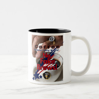 Ingen Fake Brews! Black Coffee Seal of Approval! Två-Tonad Mugg