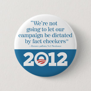 Ingen faktumcheckers för Romney Obama 2012 Knapp
