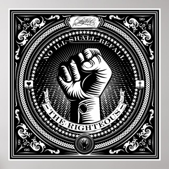 Ingen faller under den högra utskriften poster (Framsidan)