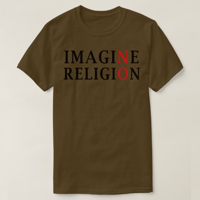 Ingen fantasi Ingen religion T Shirt (Design framsida)