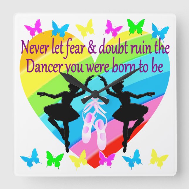 INGEN FARA BARA FAITH DANCER DREAMS FYRKANTIG KLOCKA (Framsida)