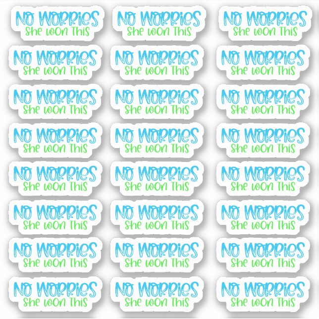 Ingen fara, hon vinylfitta. klistermärken (Framsida)