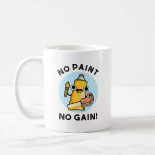 Ingen färg, ingen brun målningsfärg kaffemugg