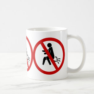 INGEN Fart ⚠ Roligt Thailändskt Toalettskylt ⚠ Kaffemugg