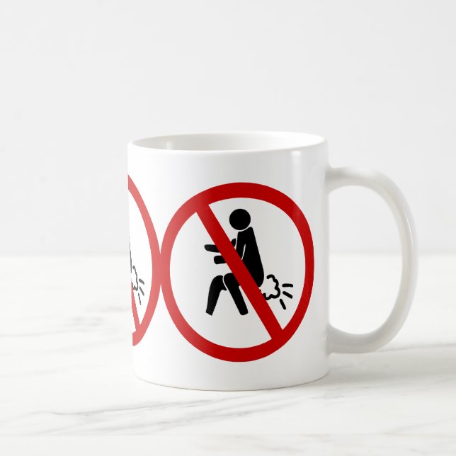 INGEN Fart ⚠ Roligt Thailändskt Toalettskylt ⚠ Kaffemugg (Höger)