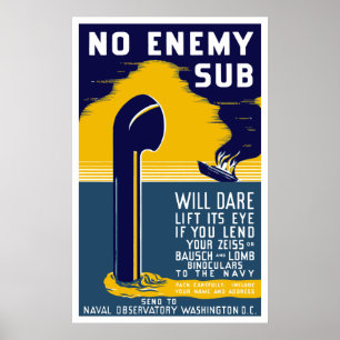 Ingen fientlig Sub ska utmaninghiss dess öga Poster