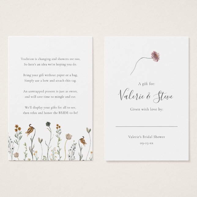 Ingen figursättning av presentmärkre för visning a visitkort (Framsida & baksida)