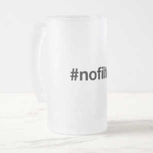 INGEN FILTER Hashtag Frostat Ölglas