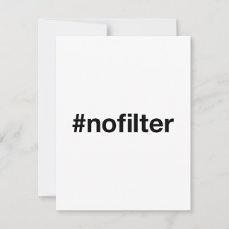 INGEN FILTER Hashtag Julkort