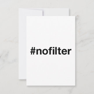 INGEN FILTER Hashtag Tack Kort