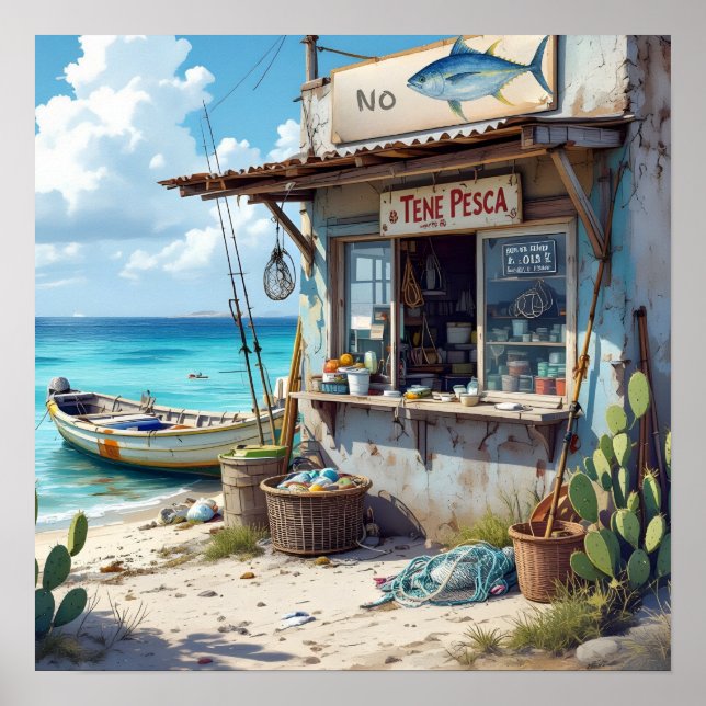 Ingen fisk idag bonaire poster (Framsidan)