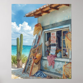 Ingen fisk idag bonaire poster