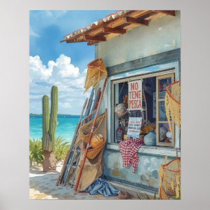 Ingen fisk idag bonaire poster