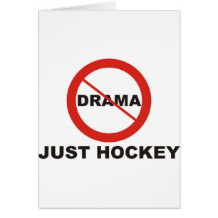 Ingen för drama hockey precis hälsningskort