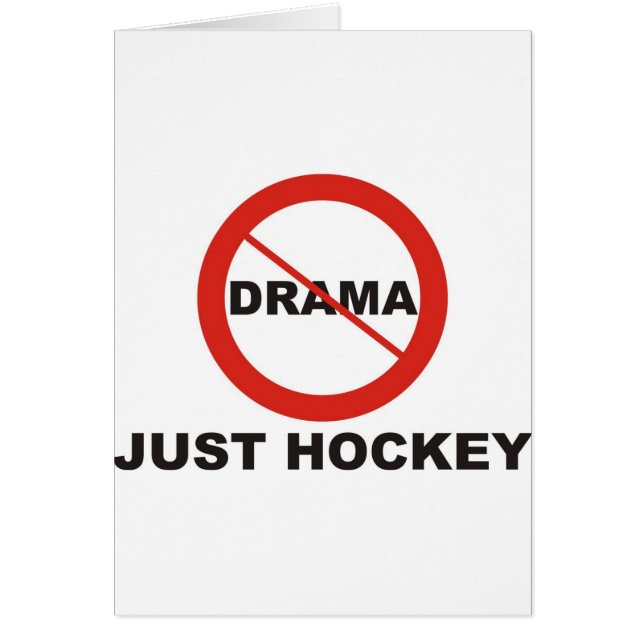 Ingen för drama hockey precis hälsningskort (Framsidan)