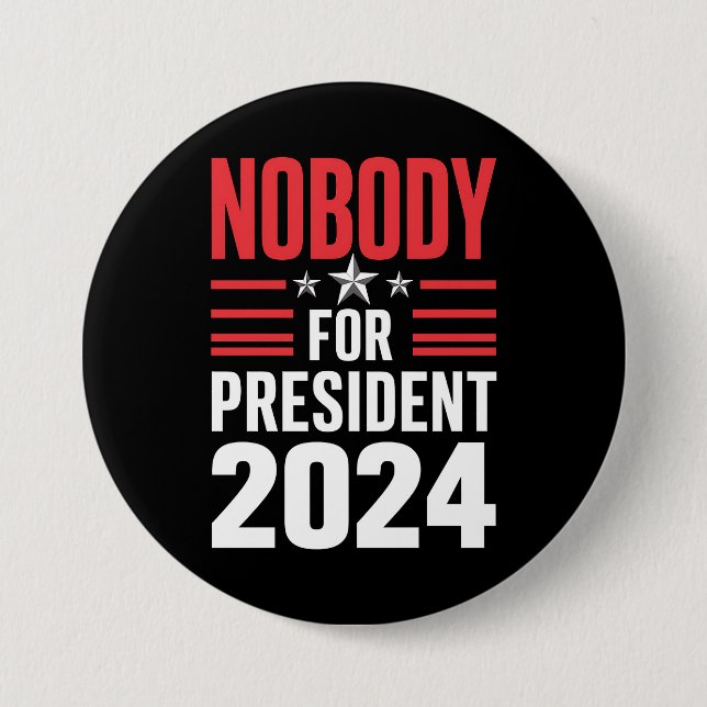 Ingen För President 2024 Politisk Val USA Knapp (Framsida)