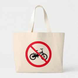 Ingen förbjuden cykelsignatur | Jumbo Tote Bag Tygkasse