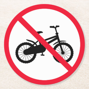 Ingen förbjuden cykelsignatur Underlägg från Anp Papper Rund