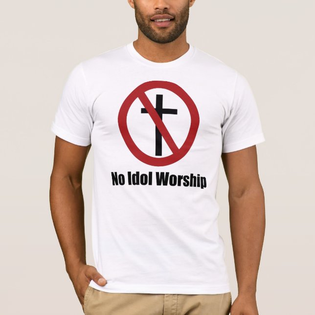 ingen förebilddyrkankor tee shirt (Framsida)