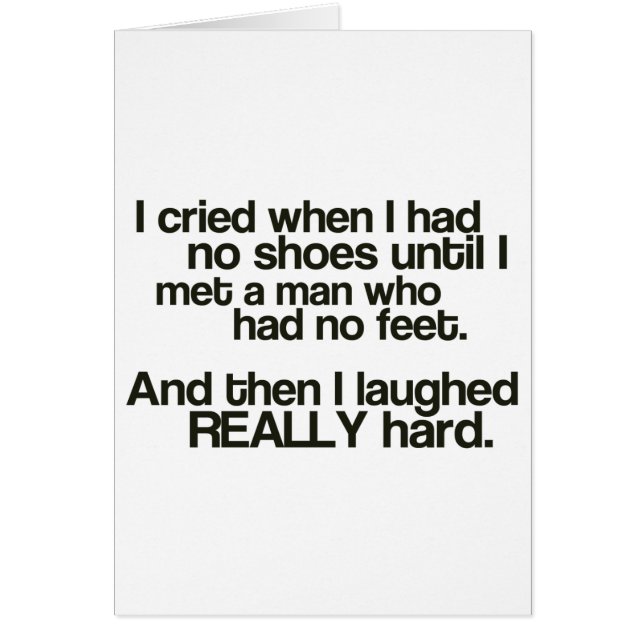 Ingen fot hälsningskort (Framsidan)