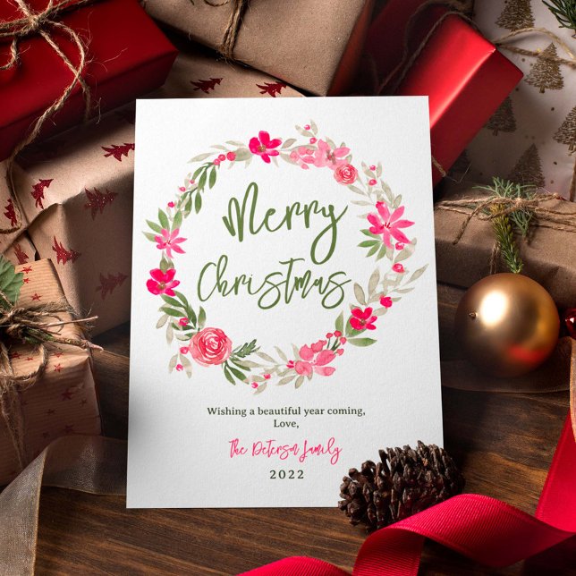 Ingen foto av utandning av blommigt i Cute god jul Julkort (Skapare uppladdad)