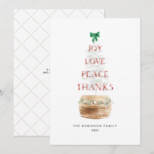 Ingen foto för Rustic Cute Typography Julgran Julkort