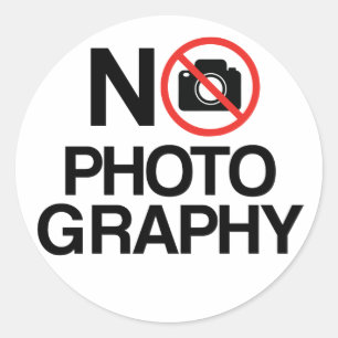 Ingen fotografi runt klistermärke