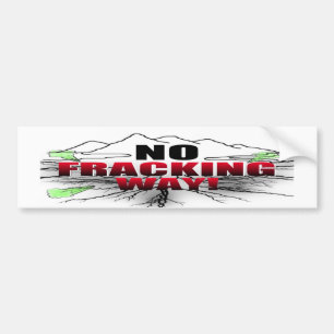 Ingen Fracking långt bildekal