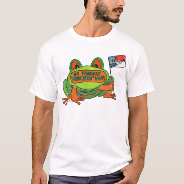 Ingen Fracking North Carolina groda T-shirt (Framsida)