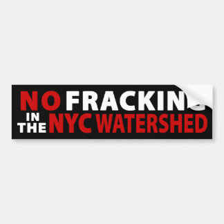 Ingen Fracking NYC vattendelarebildekal (svarten) Bildekal
