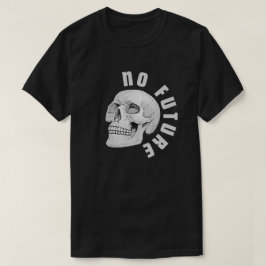 Ingen framtida Grått Skull T Shirt