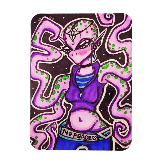 Ingen fred Alien Magnet (Vertikal)