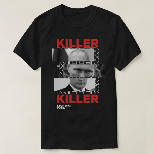 Ingen fred i krig nr Putin T Shirt (Design framsida)