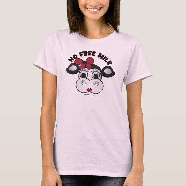 Ingen fri mjölk t-shirt (Framsida)
