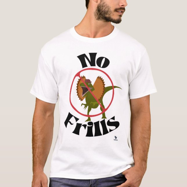Ingen Frills Dinosaur Tecknad Roligt Jurassic Paro T Shirt (Framsida)