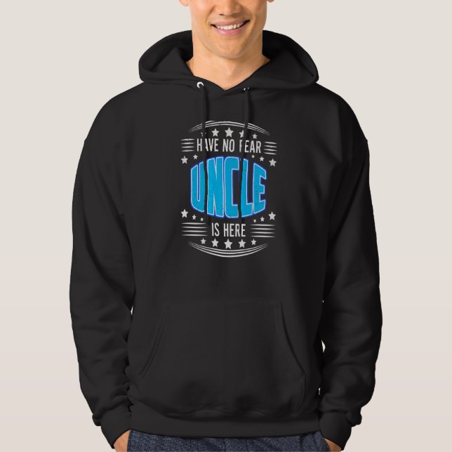 Ingen fruktar farbror här Familjecitat Ord Hoodie (Framsida)