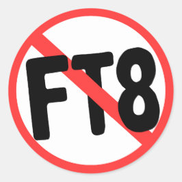 Ingen FT8-etikett Runt Klistermärke