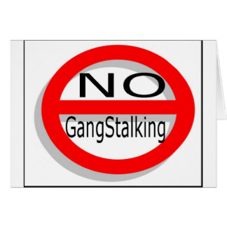 Ingen Gangstalking Hälsningskort
