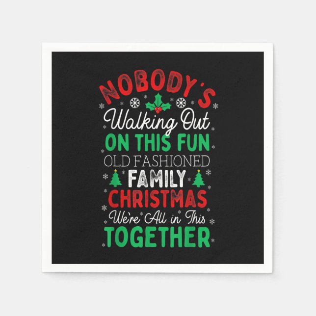 Ingen går ut på den här Roligten. Pappersservett (Framsidan)