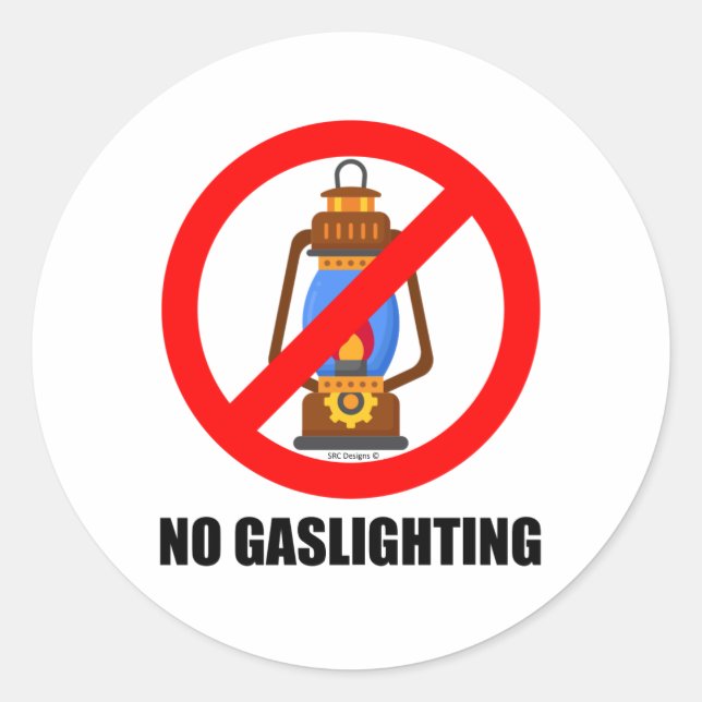 Ingen gasbelysning runt klistermärke (Framsida)