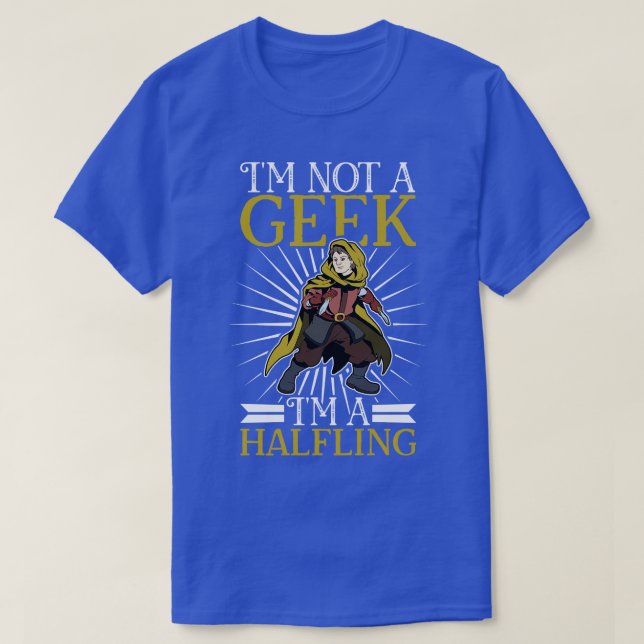 Ingen geek D20-rollplay-teckenhalvlek T Shirt (Design framsida)