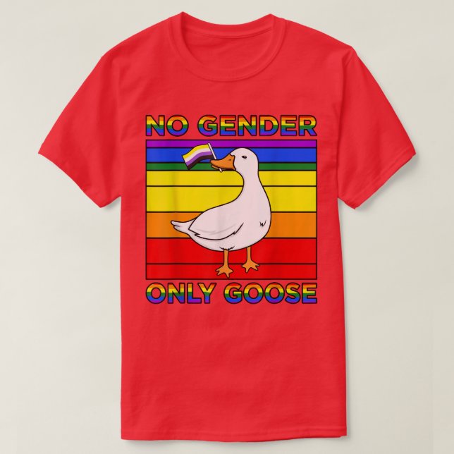 Ingen Gender - endast stöd för Gay Gay LGBTQ-Pride T Shirt (Design framsida)