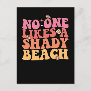 Ingen gillar en skum Beach Groovy Inbjudan Vykort