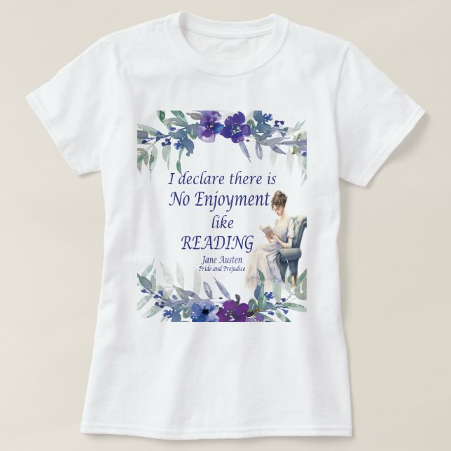 Ingen glädje som läscitat t shirt (Design framsida)