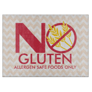 Ingen gluten- eller vetekassaskåpskärbräda