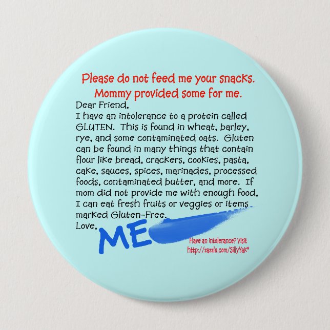 Ingen Gluten knäppas Knapp (Framsida)