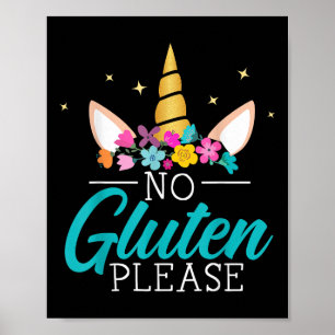 Ingen Gluten, var snäll och var snäll och var medv Poster