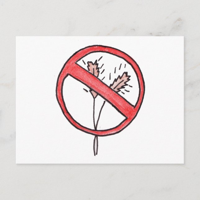 Ingen gluten/vetefri! vykort (Framsida)